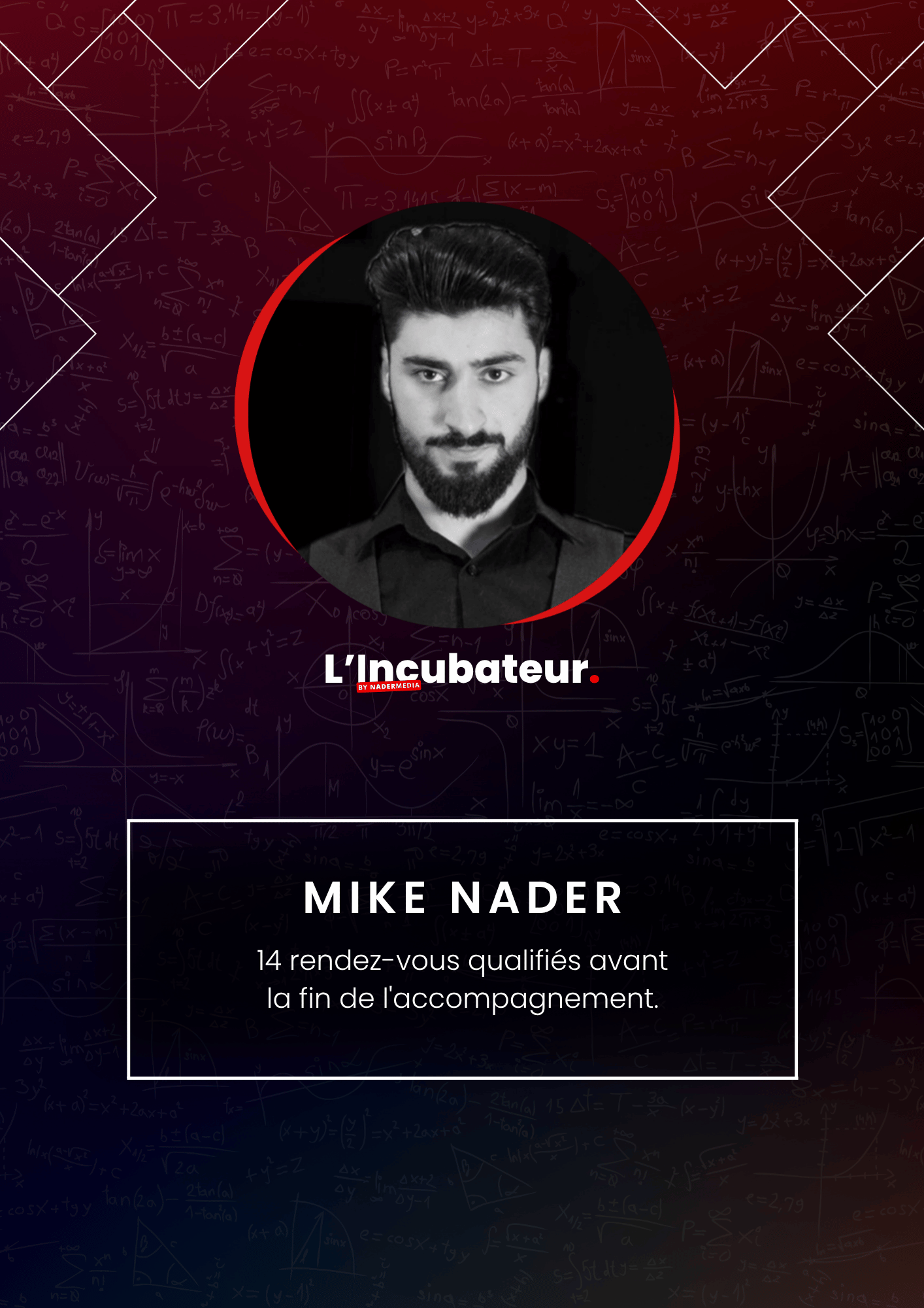 Mike Nader : 14 rendez-vous qualifiés. Avant la fin de son accompagnement.