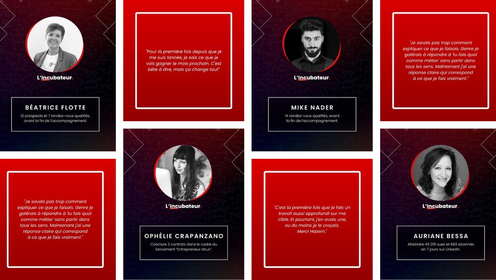 Wall of Fame de la communauté avec les résultats partagés par les membres