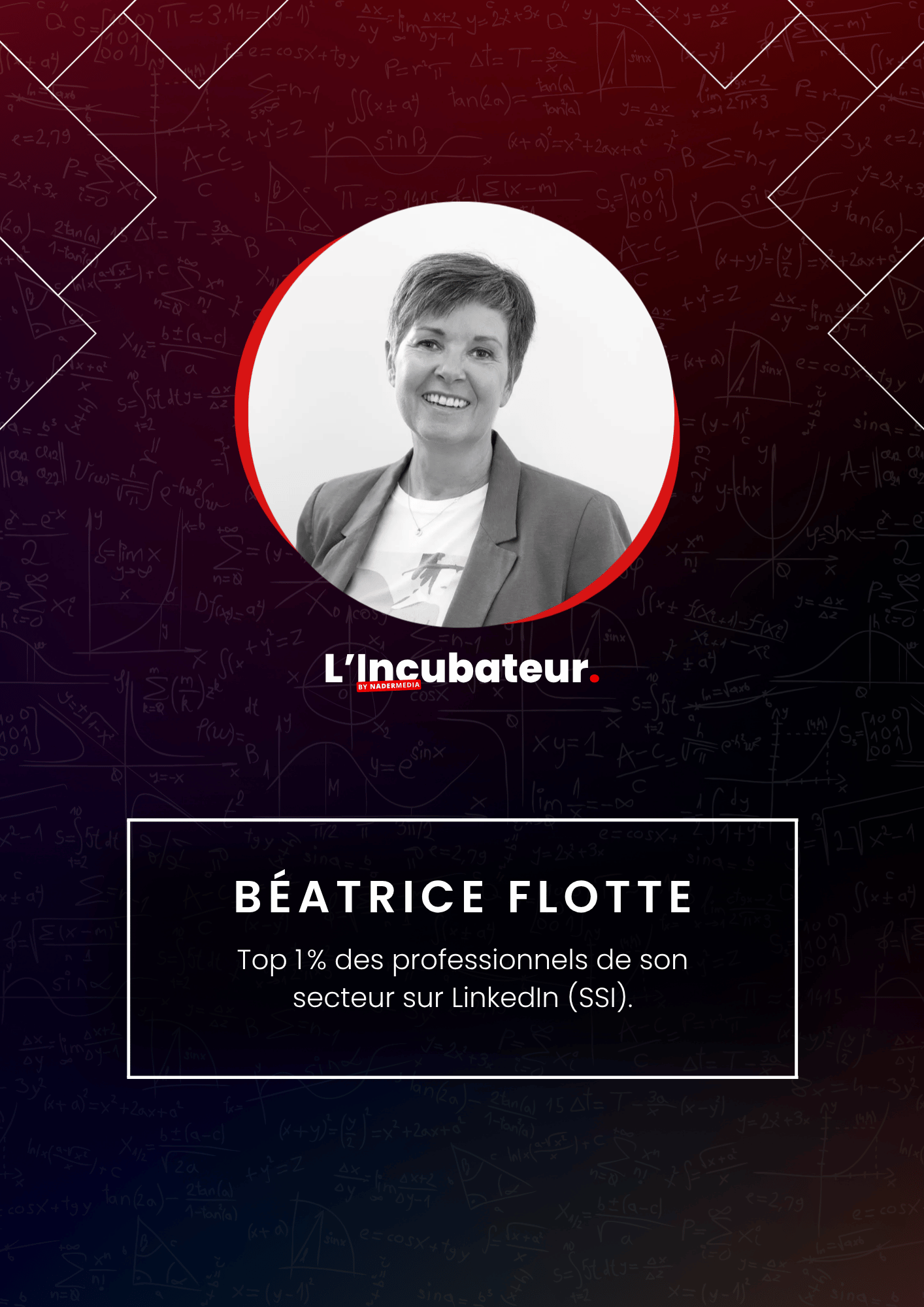 Béatrice Flotte : Top 1 % de son secteur. Sur LinkedIn, selon le Social Selling Index (SSI).